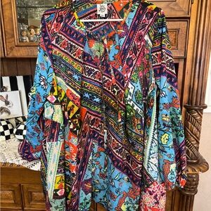 Ivy Jane Multicolor Bohemian Top xl nwot